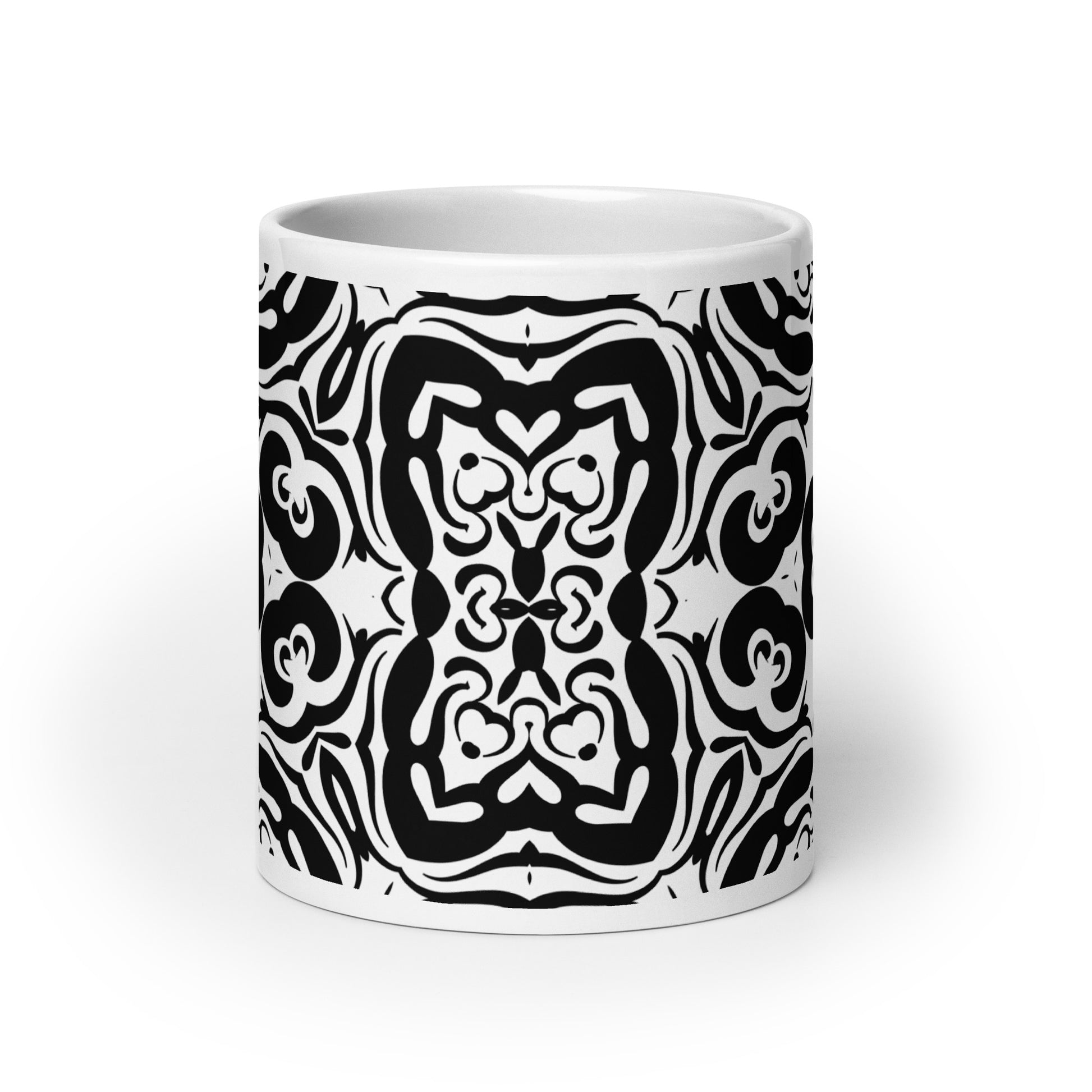 InkFlow Current ceramic coffee mug - 11 oz - front view