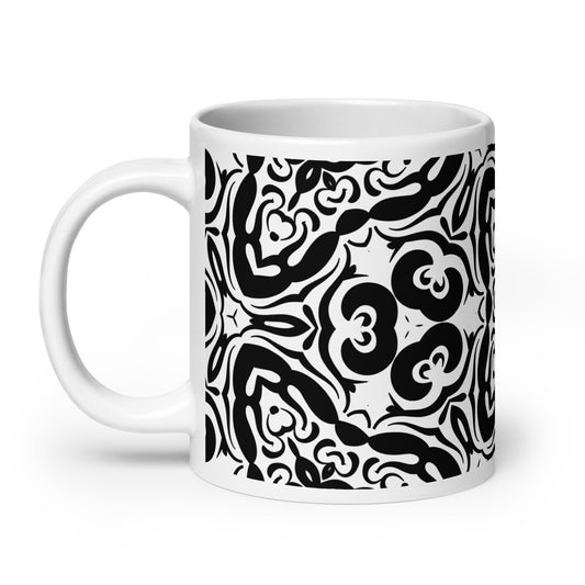 InkFlow Current ceramic coffee mug - 11 oz - handle on left