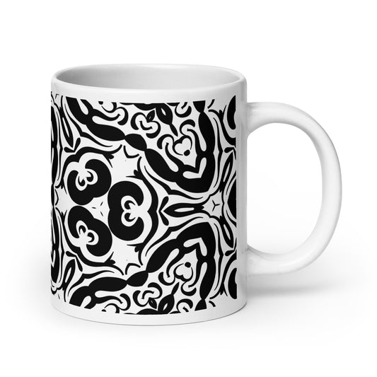 InkFlow Current ceramic coffee mug - 11 oz - handle on right