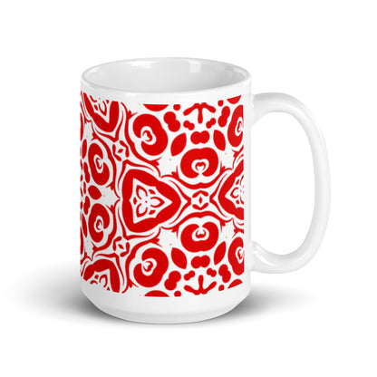 InkFlow Knot ceramic coffee mug - 20 oz - handle on right