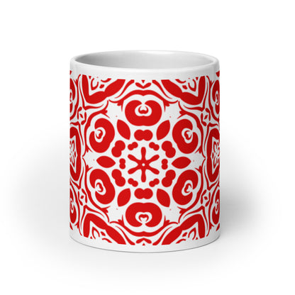 InkFlow Knot ceramic coffee mug - 11 oz - front view