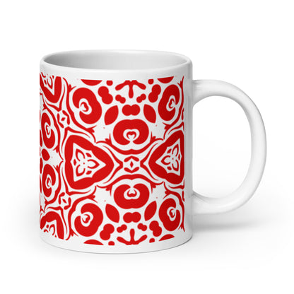InkFlow Knot ceramic coffee mug - 11 oz - handle on right