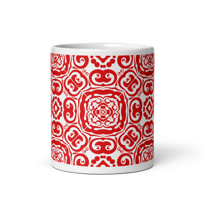 InkFlow Medallion ceramic coffee mug - 15 oz - front view