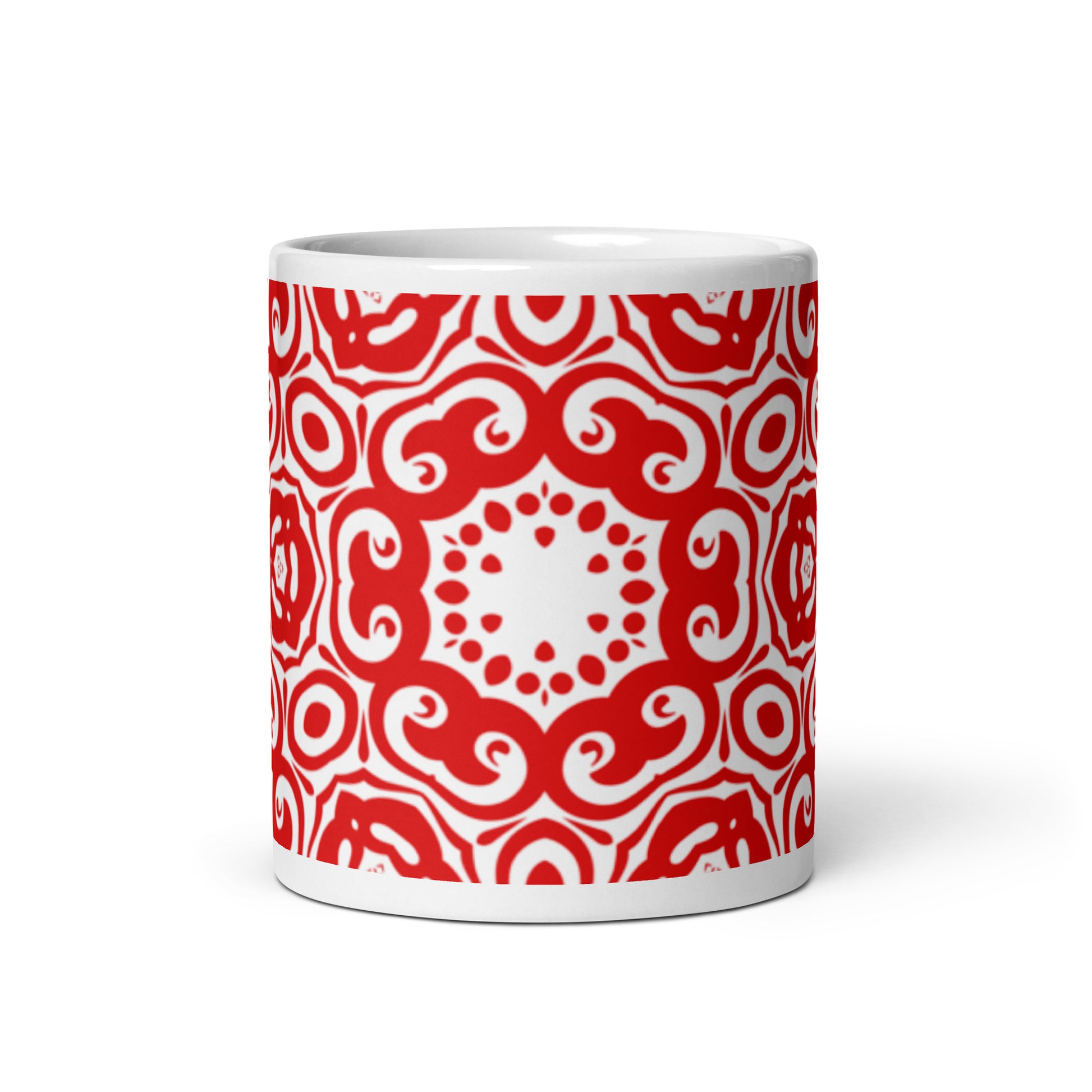 InkFlow Orbit ceramic coffee mug - 15 oz - front view