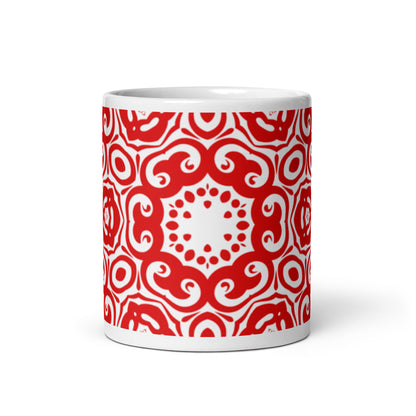 InkFlow Orbit ceramic coffee mug - 15 oz - front view