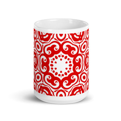 InkFlow Orbit ceramic coffee mug - 20 oz - front view
