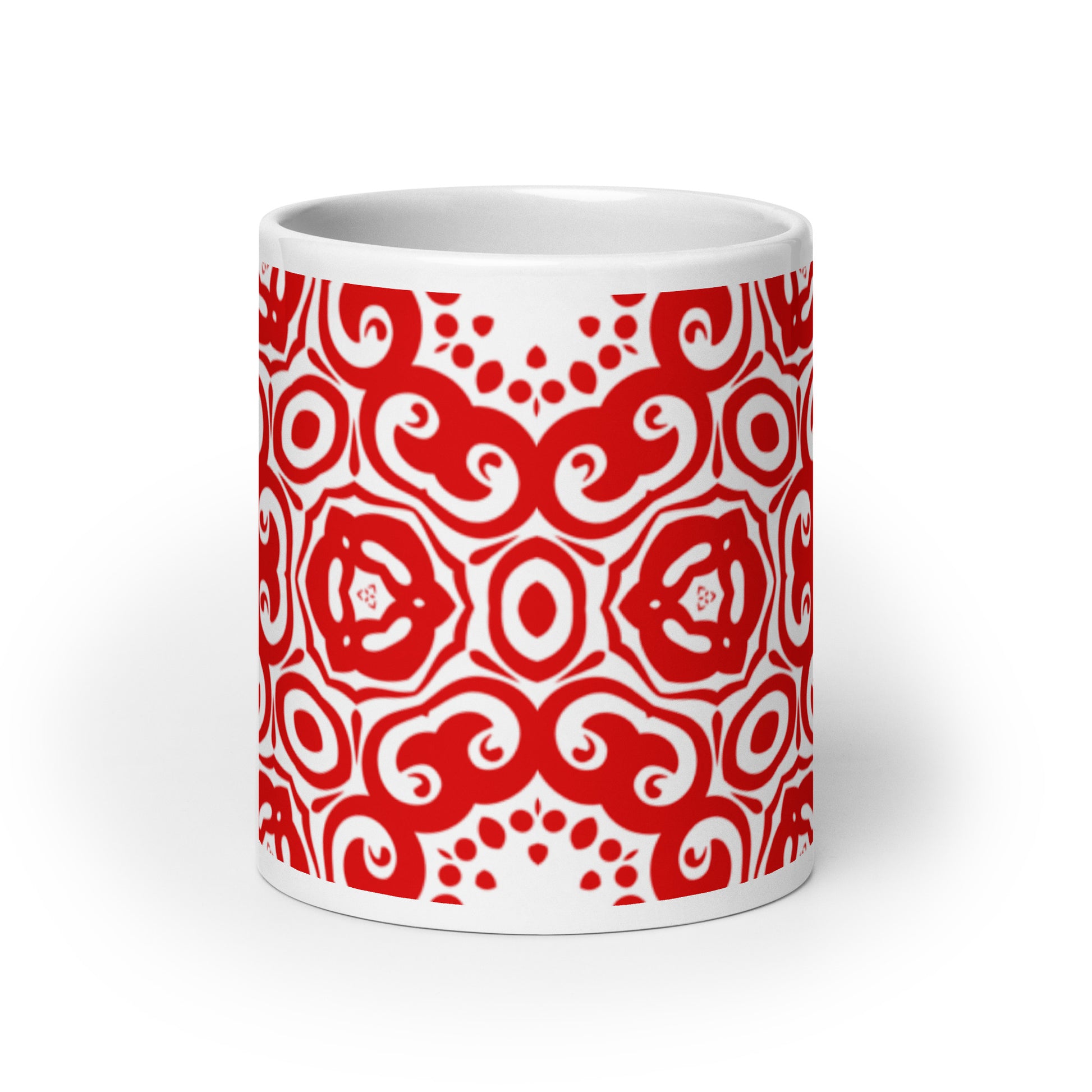 InkFlow Orbit ceramic coffee mug - 11 oz - front view