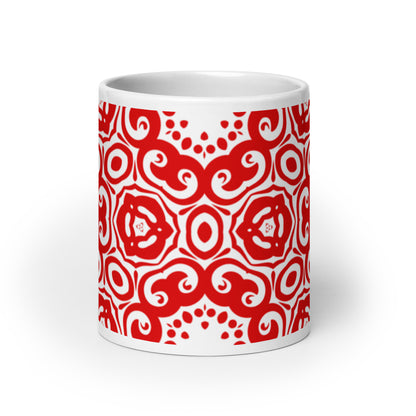 InkFlow Orbit ceramic coffee mug - 11 oz - front view