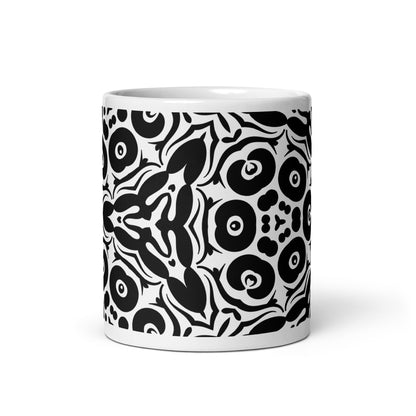 InkFlow Petal ceramic coffee mug - 20 oz - handle on right