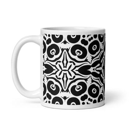 InkFlow Petal ceramic coffee mug - 15 oz - front view