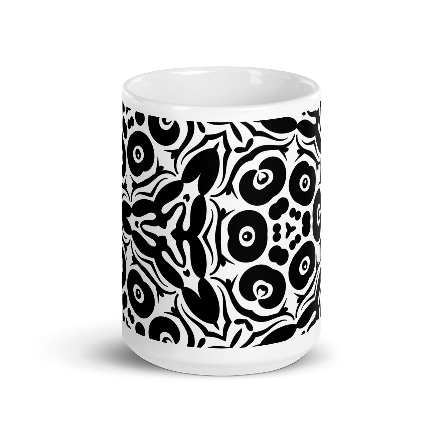 InkFlow Petal ceramic coffee mug - 20 oz - front view