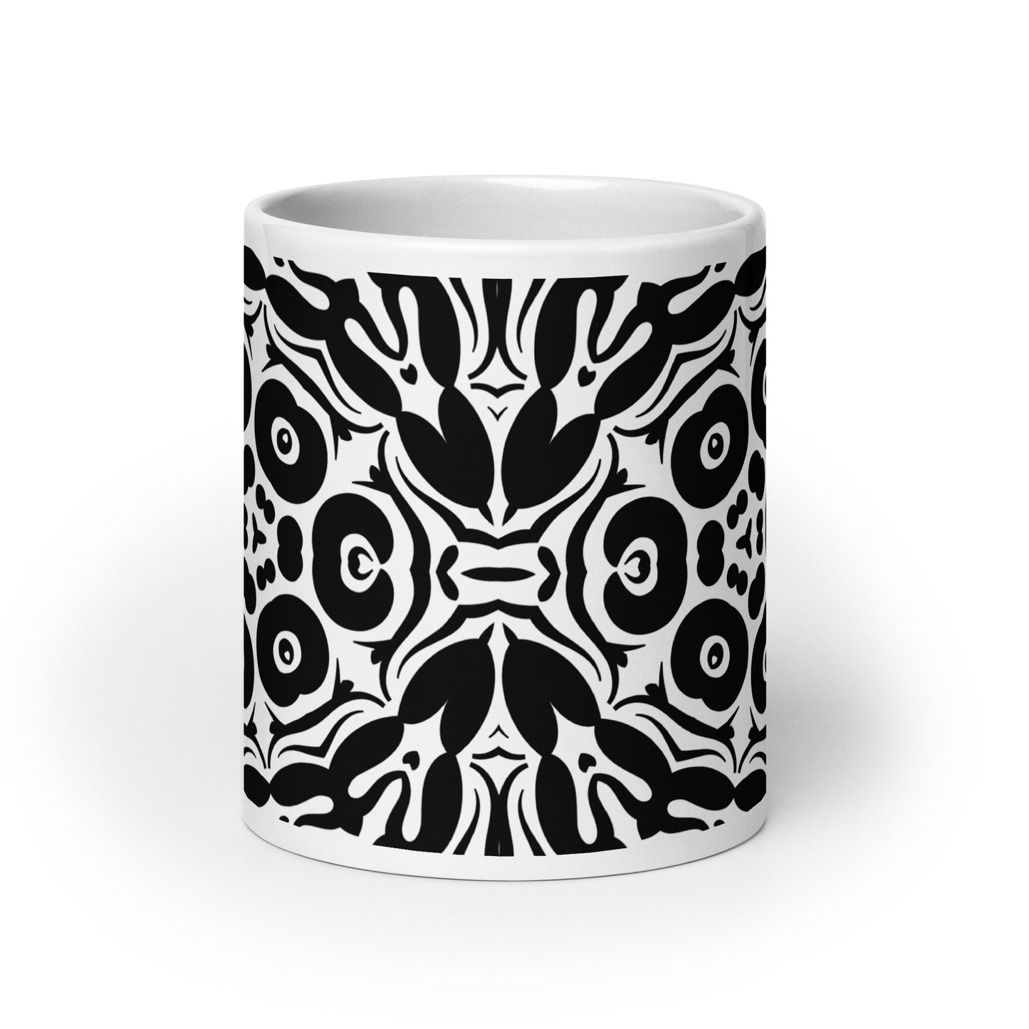 InkFlow Petal ceramic coffee mug - 11 oz - front view