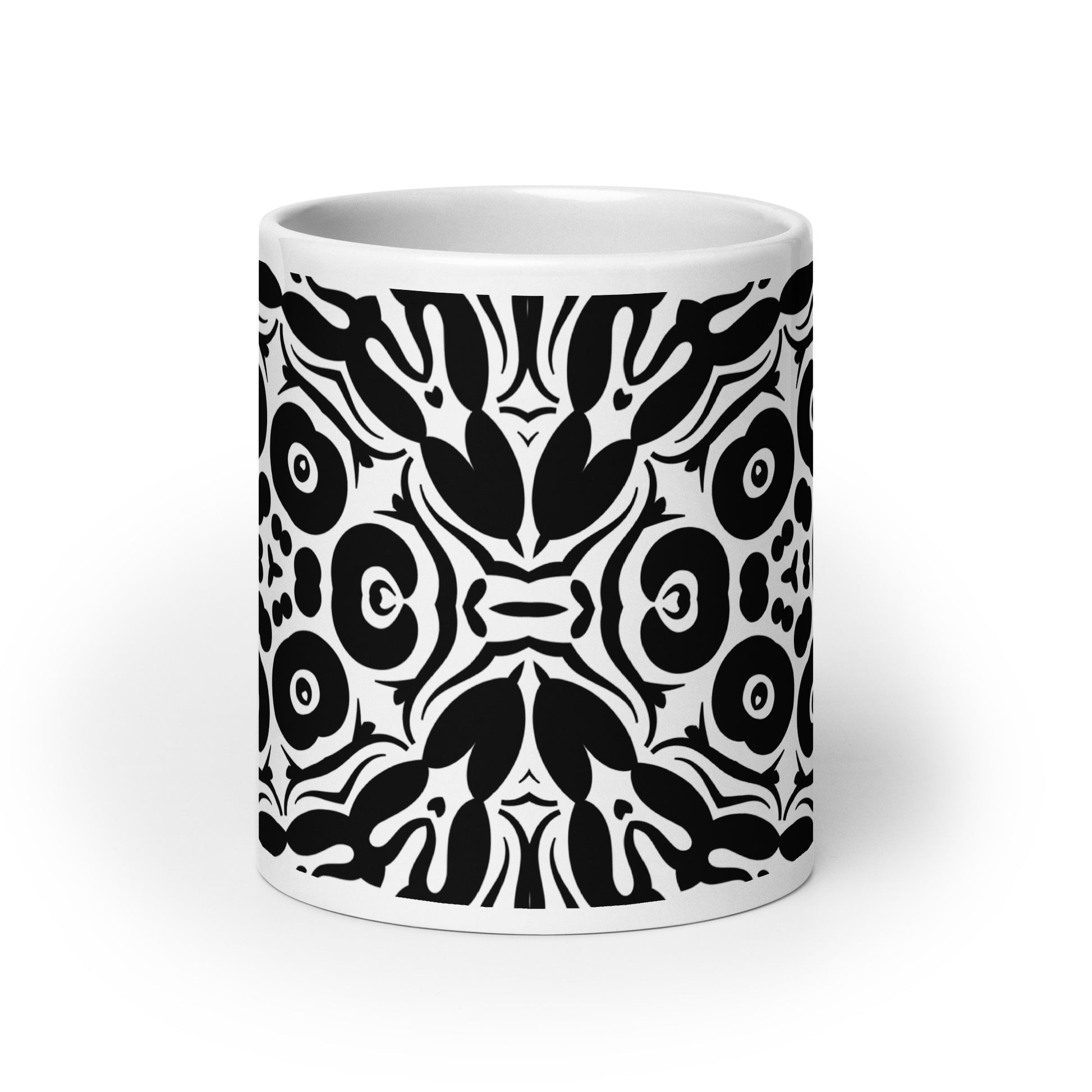 InkFlow Petal ceramic coffee mug - 11 oz - front view