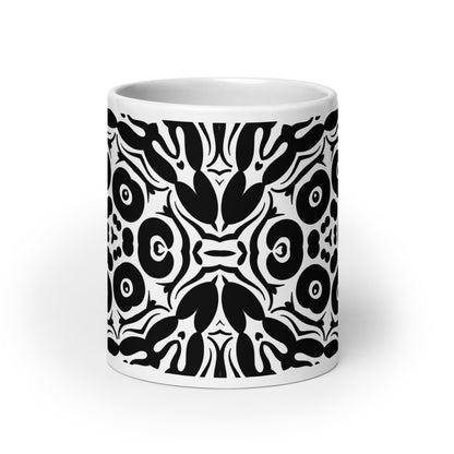 InkFlow Petal ceramic coffee mug - 11 oz - front view