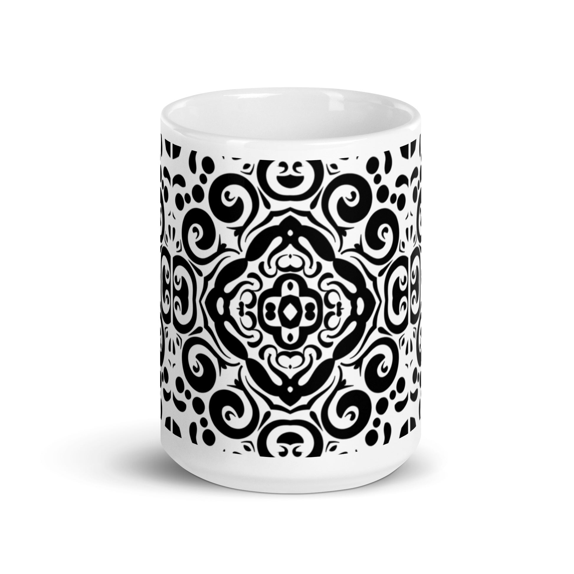 InkFlow Spiral ceramic coffee mug - 20 oz - front view