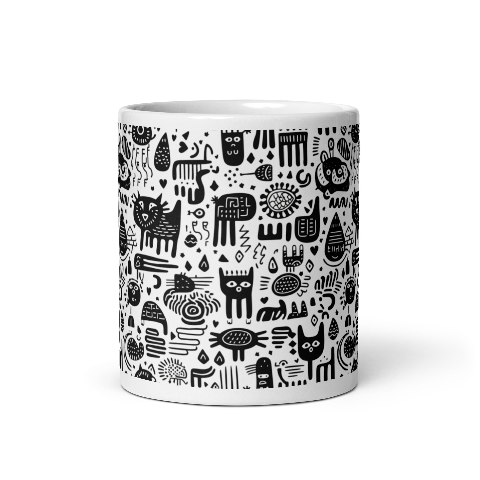 Inkstone Cipher ceramic coffee mug - 11 oz - front view