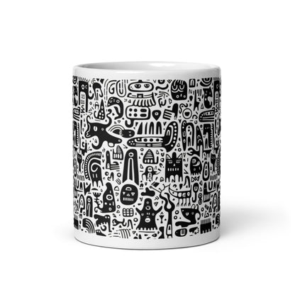 Inkstone Hound ceramic coffee mug - 11 oz - front view