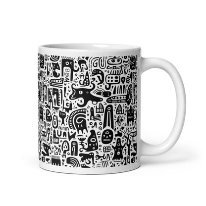 Inkstone Hound ceramic coffee mug - 11 oz - handle on right