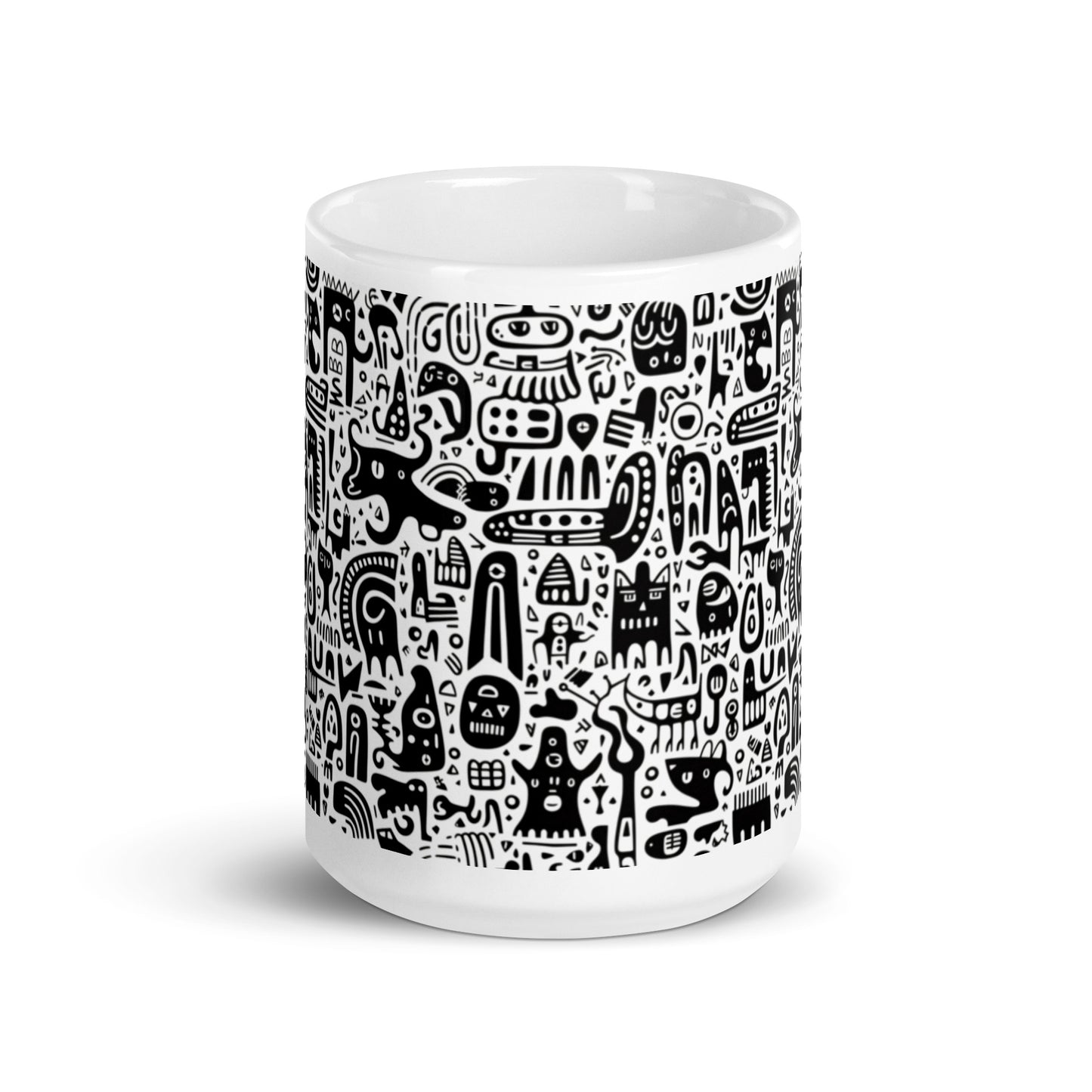 Inkstone Hound ceramic coffee mug - 15 oz - front view