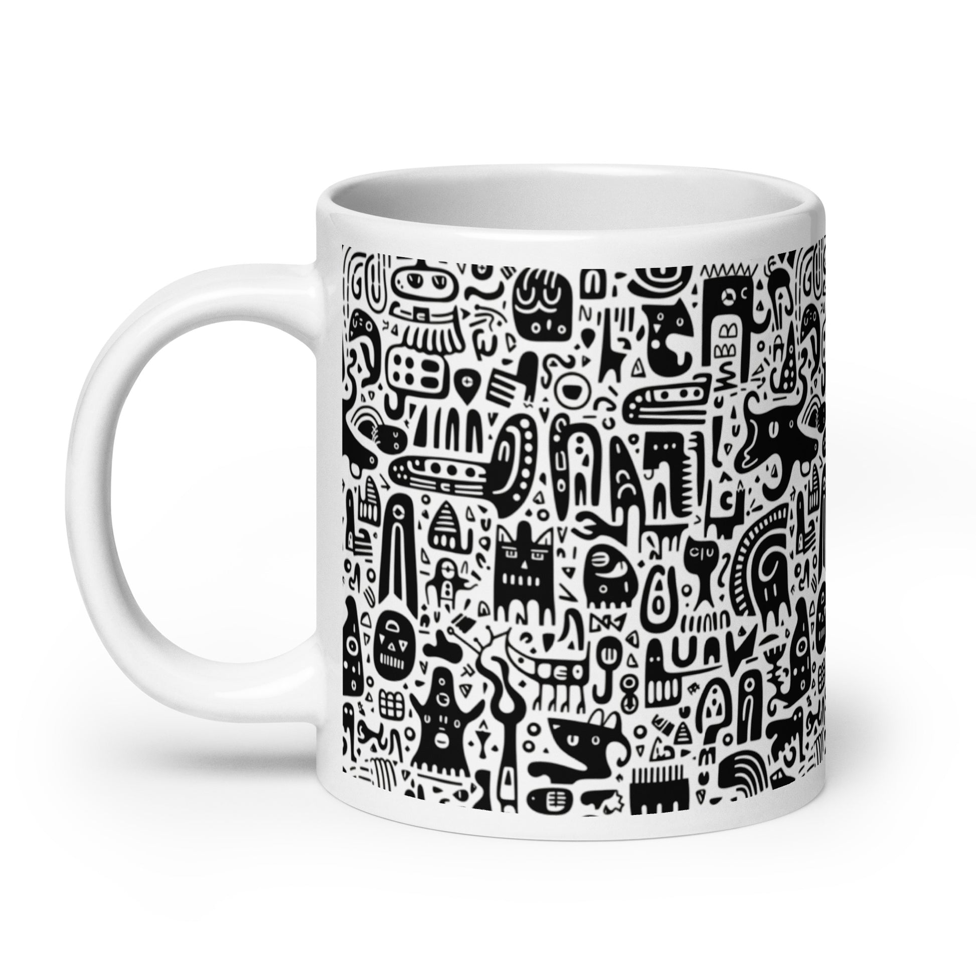 Inkstone Hound ceramic coffee mug - 20 oz - handle on left