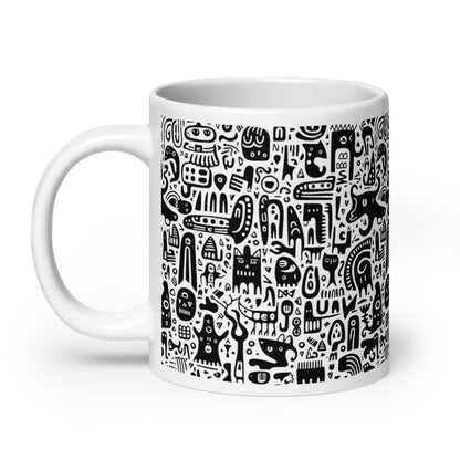 Inkstone Hound ceramic coffee mug - 20 oz - handle on left