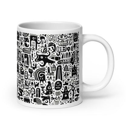 Inkstone Hound ceramic coffee mug - 20 oz - handle on right