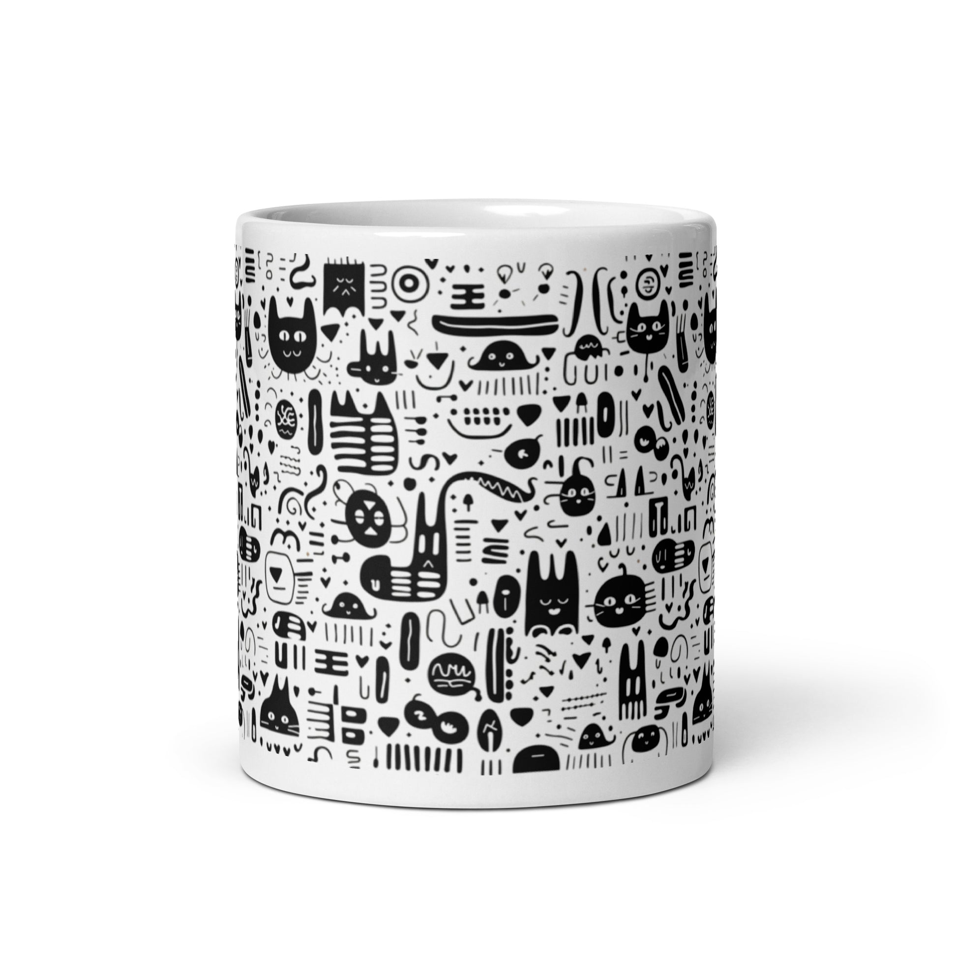 Inkstone Prowl ceramic coffee mug - 11 oz - front view