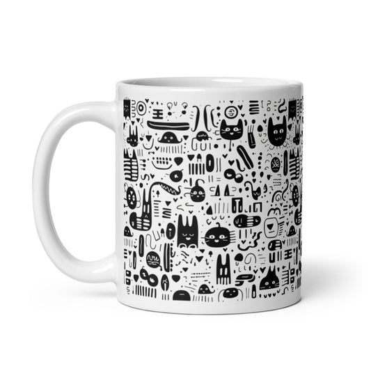 Inkstone Prowl ceramic coffee mug - 11 oz - handle on left