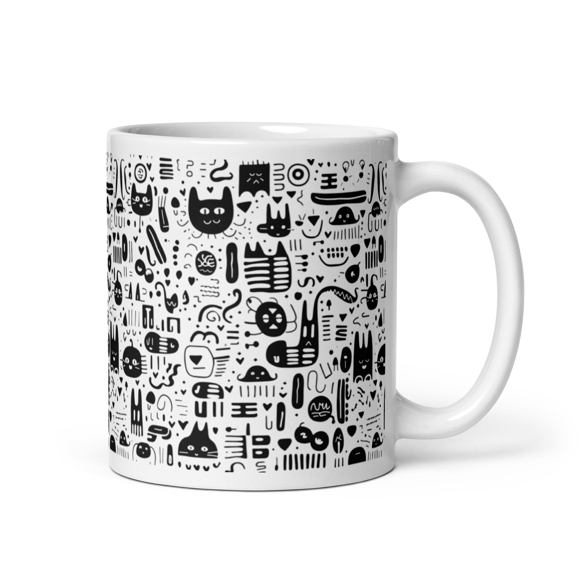 Inkstone Prowl ceramic coffee mug - 11 oz - handle on right