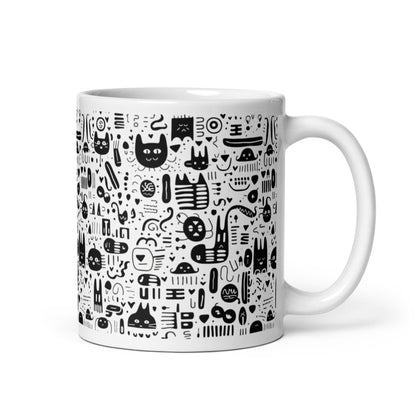 Inkstone Prowl ceramic coffee mug - 11 oz - handle on right