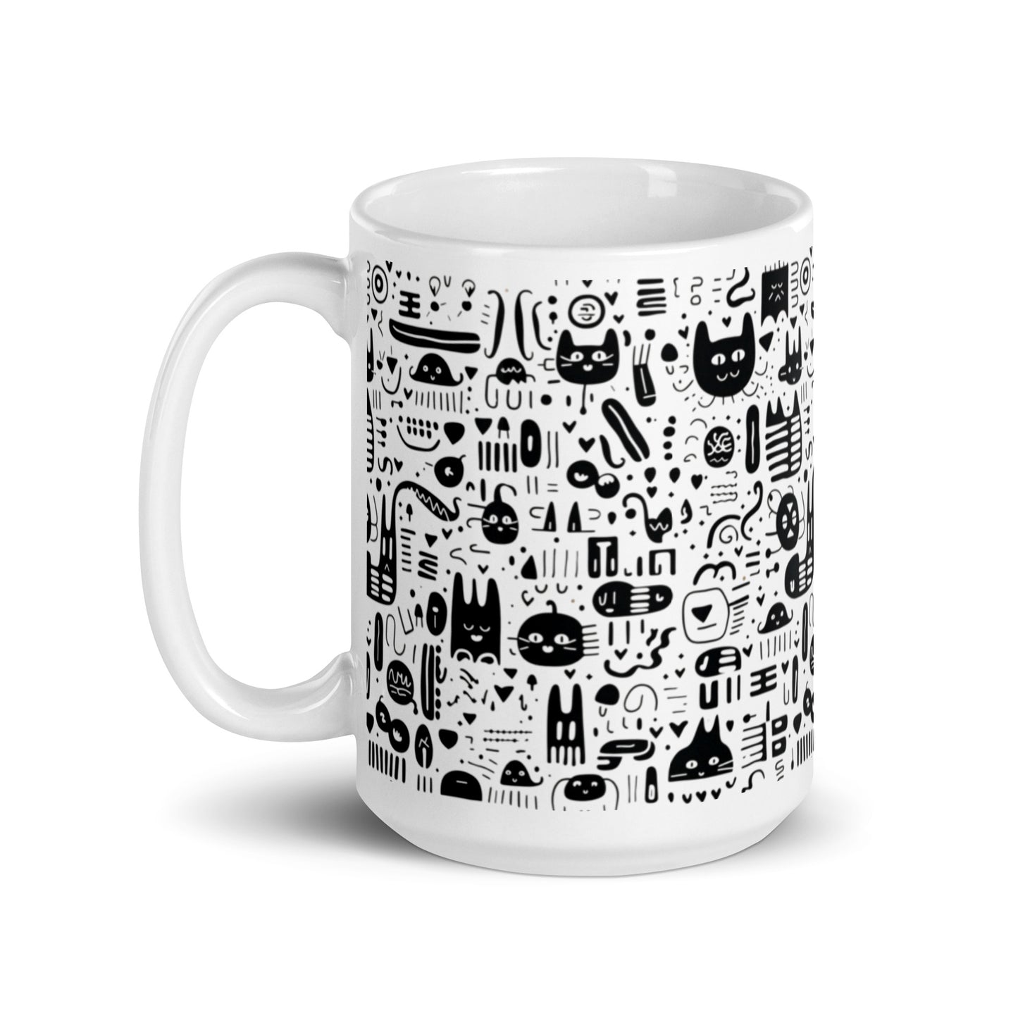 Inkstone Prowl ceramic coffee mug - 15 oz - handle on left