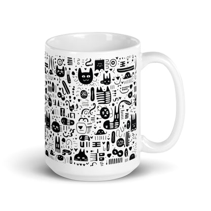 Inkstone Prowl ceramic coffee mug - 15 oz - handle on right