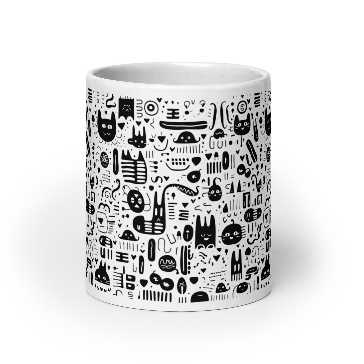 Inkstone Prowl ceramic coffee mug - 20 oz - front view