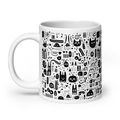 Inkstone Prowl ceramic coffee mug - 20 oz - handle on left