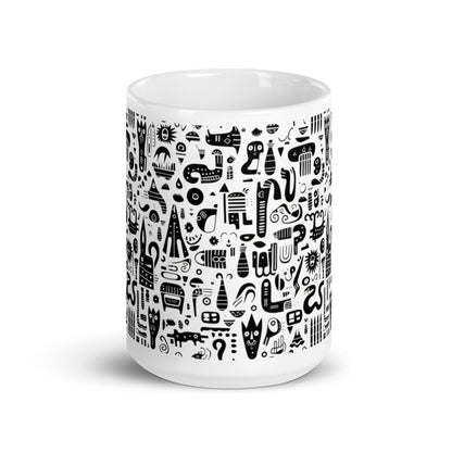 Inkstone Totem ceramic coffee mug - 15 oz - front view