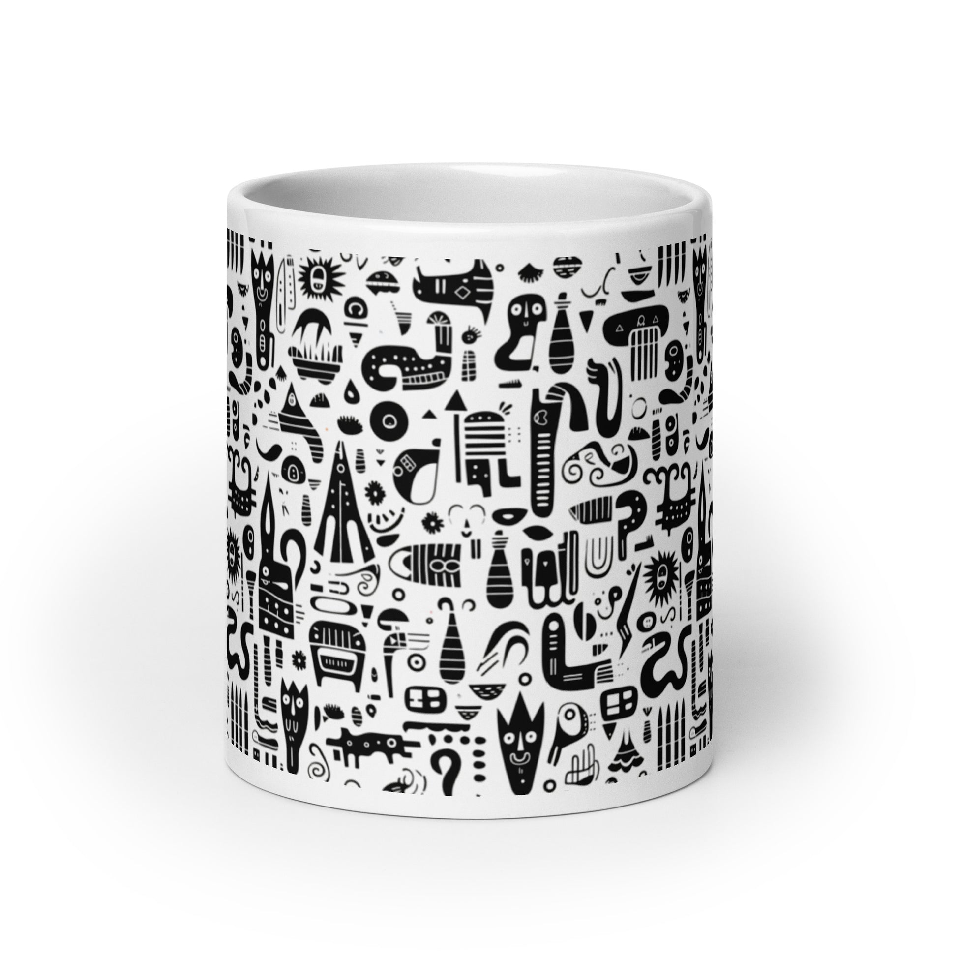 Inkstone Totem ceramic coffee mug - 20 oz - front view