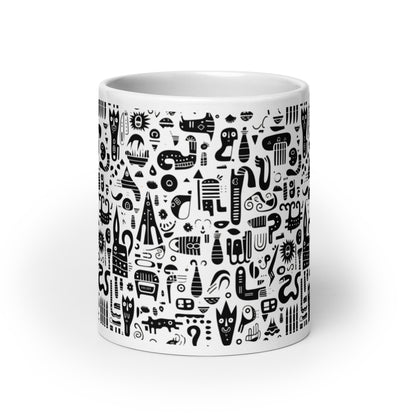 Inkstone Totem ceramic coffee mug - 20 oz - front view