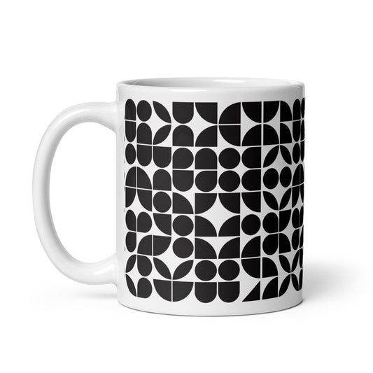 Mauderno Block ceramic coffee mug - 11 oz - handle on left