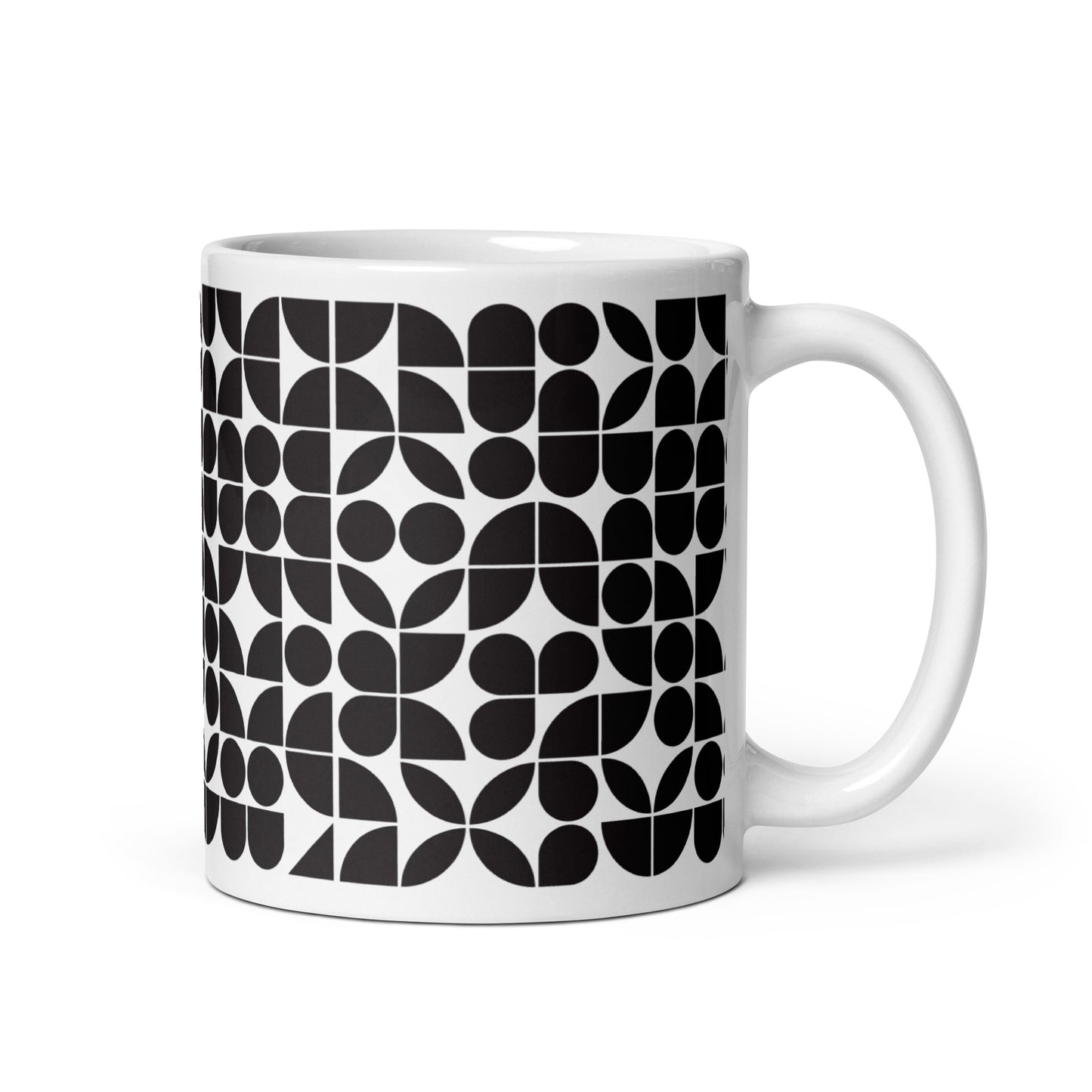 Mauderno Block ceramic coffee mug - 11 oz - handle on right