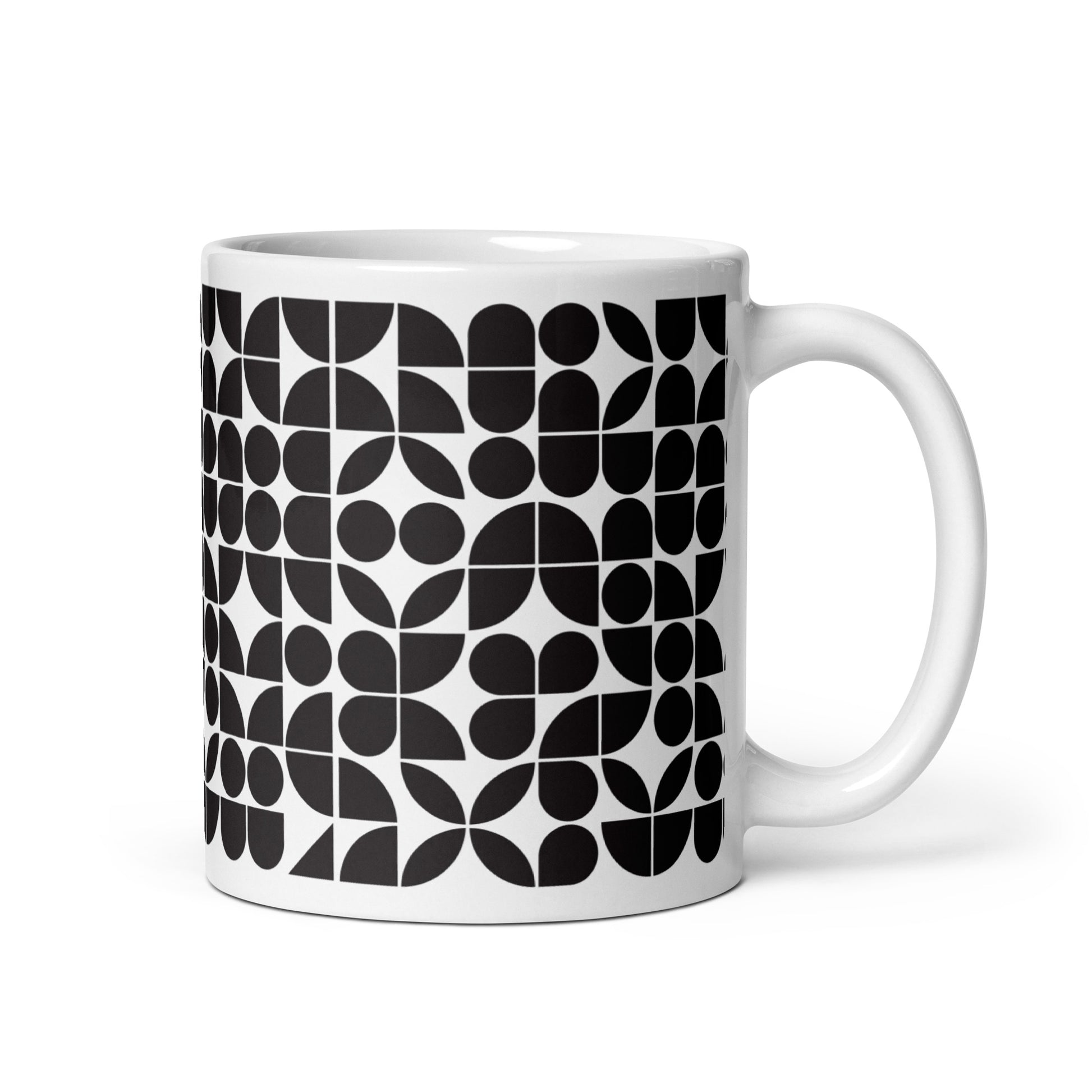 Mauderno Block ceramic coffee mug - 11 oz - handle on right