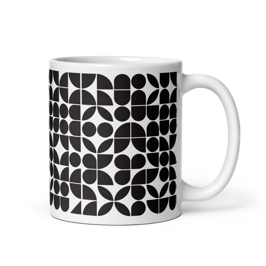 Mauderno Block ceramic coffee mug - 11 oz - handle on right