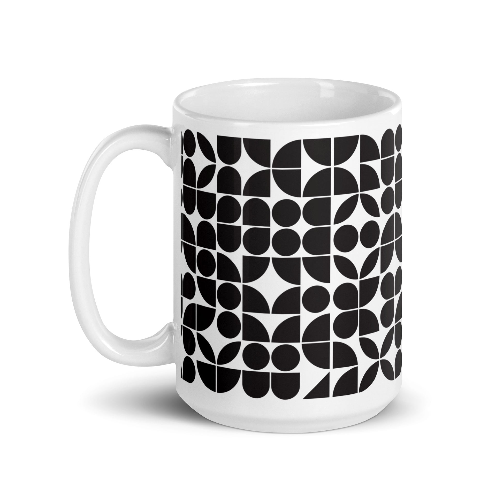 Mauderno Block ceramic coffee mug - 15 oz - handle on left