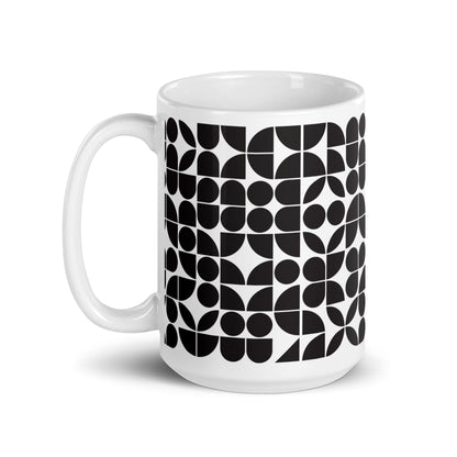 Mauderno Block ceramic coffee mug - 15 oz - handle on left