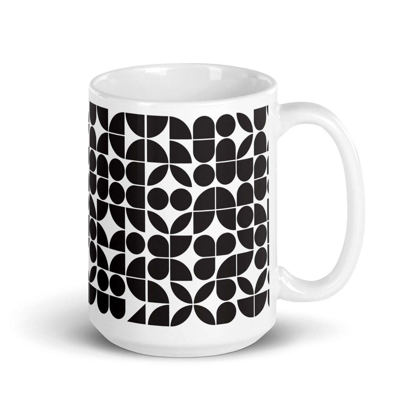 Mauderno Block ceramic coffee mug - 15 oz - handle on right