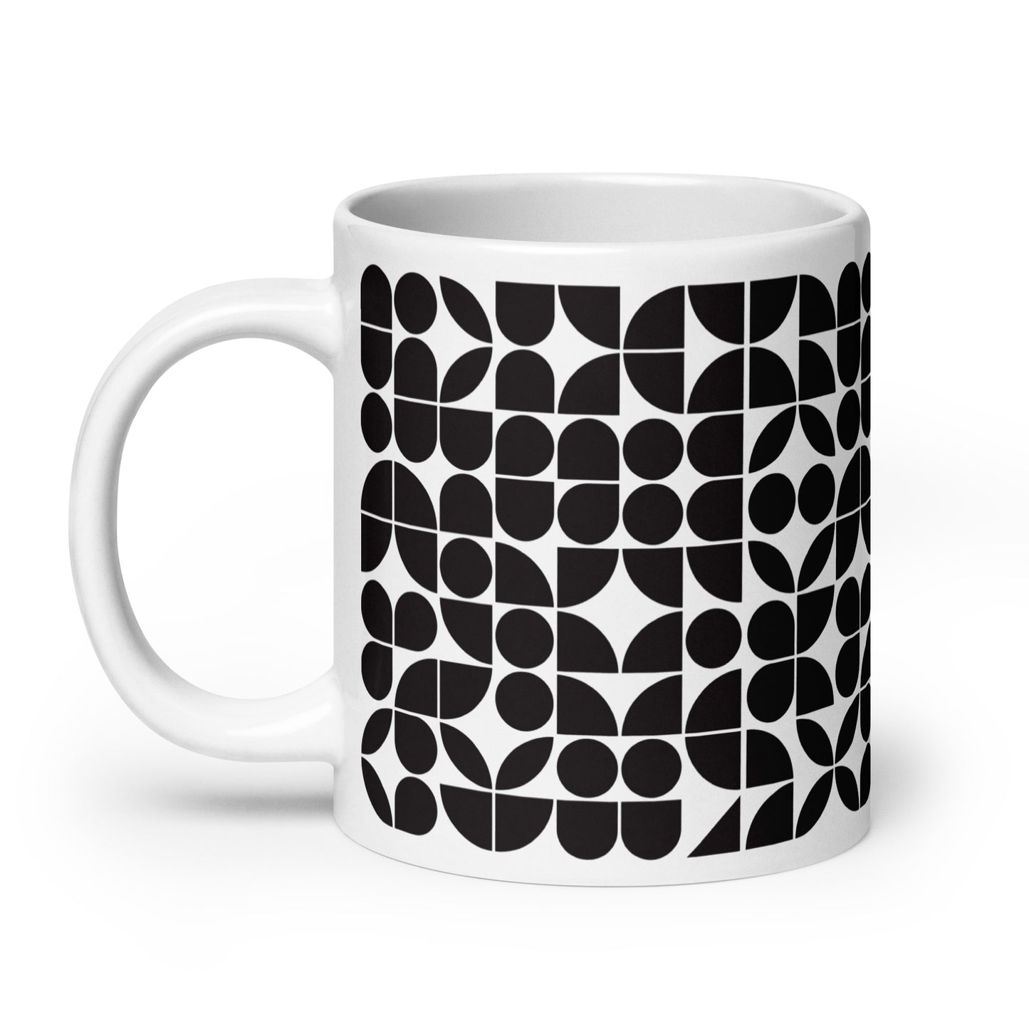 Mauderno Block ceramic coffee mug - 20 oz - handle on left