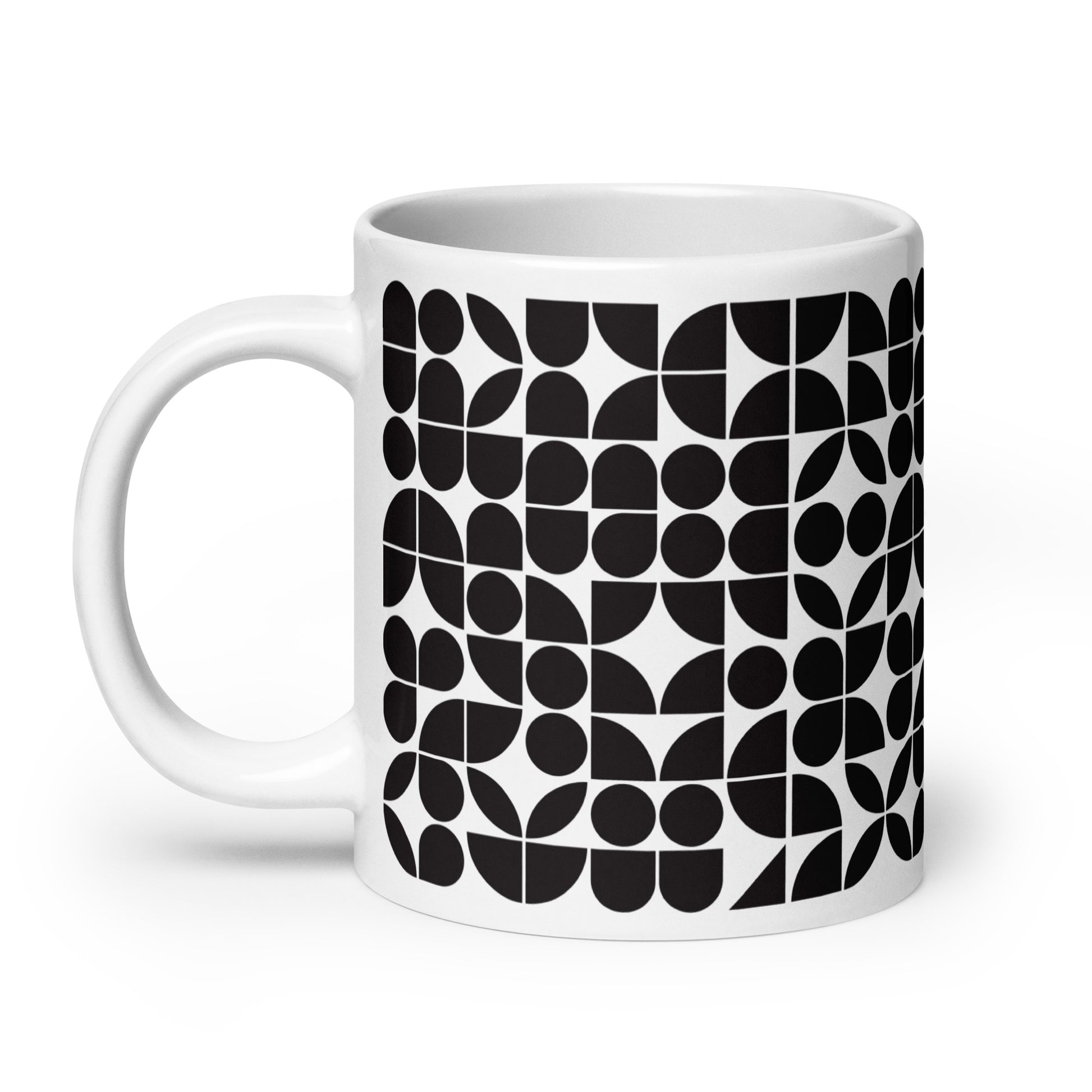 Mauderno Block ceramic coffee mug - 20 oz - handle on left