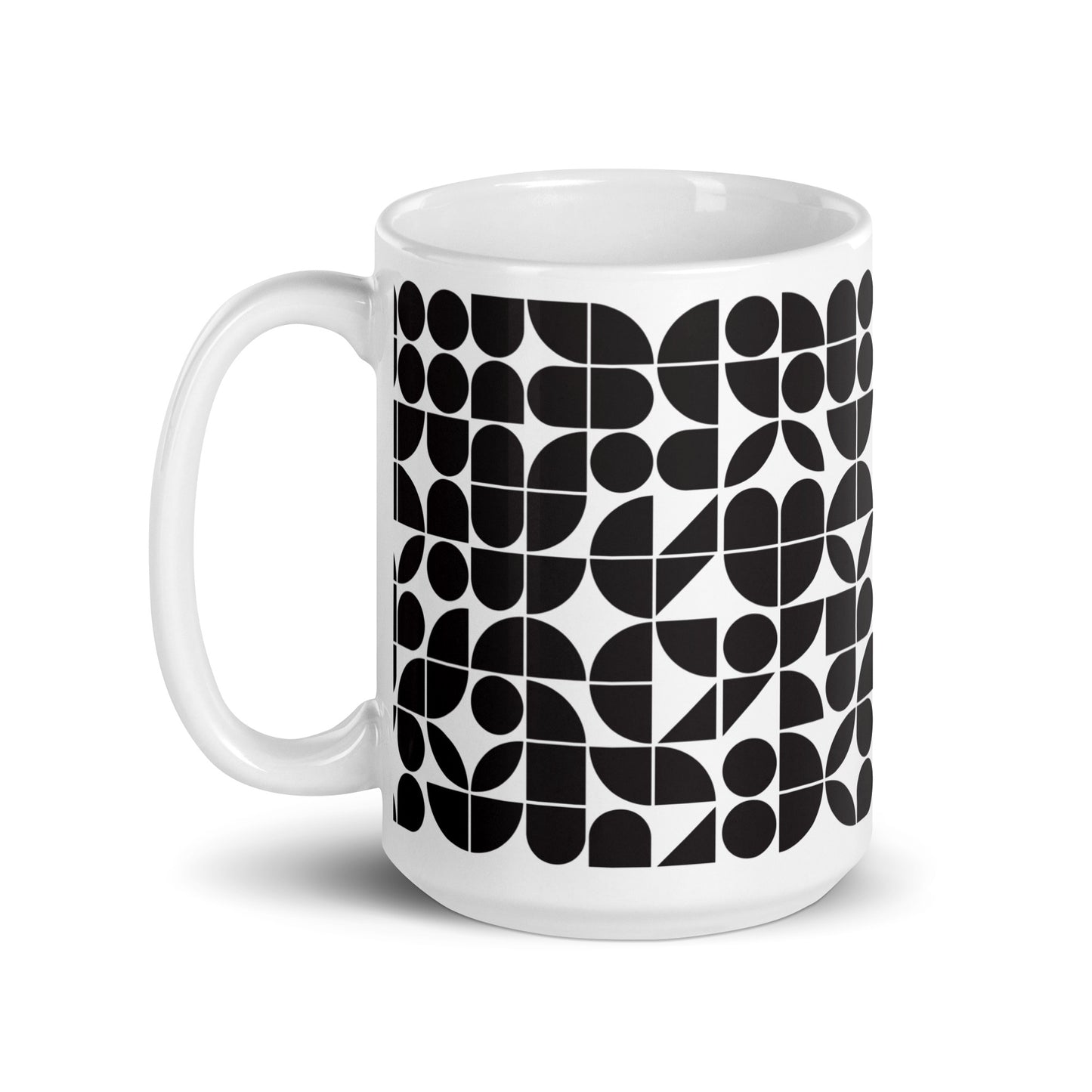Mauderno Cog ceramic coffee mug - 15 oz - handle on left