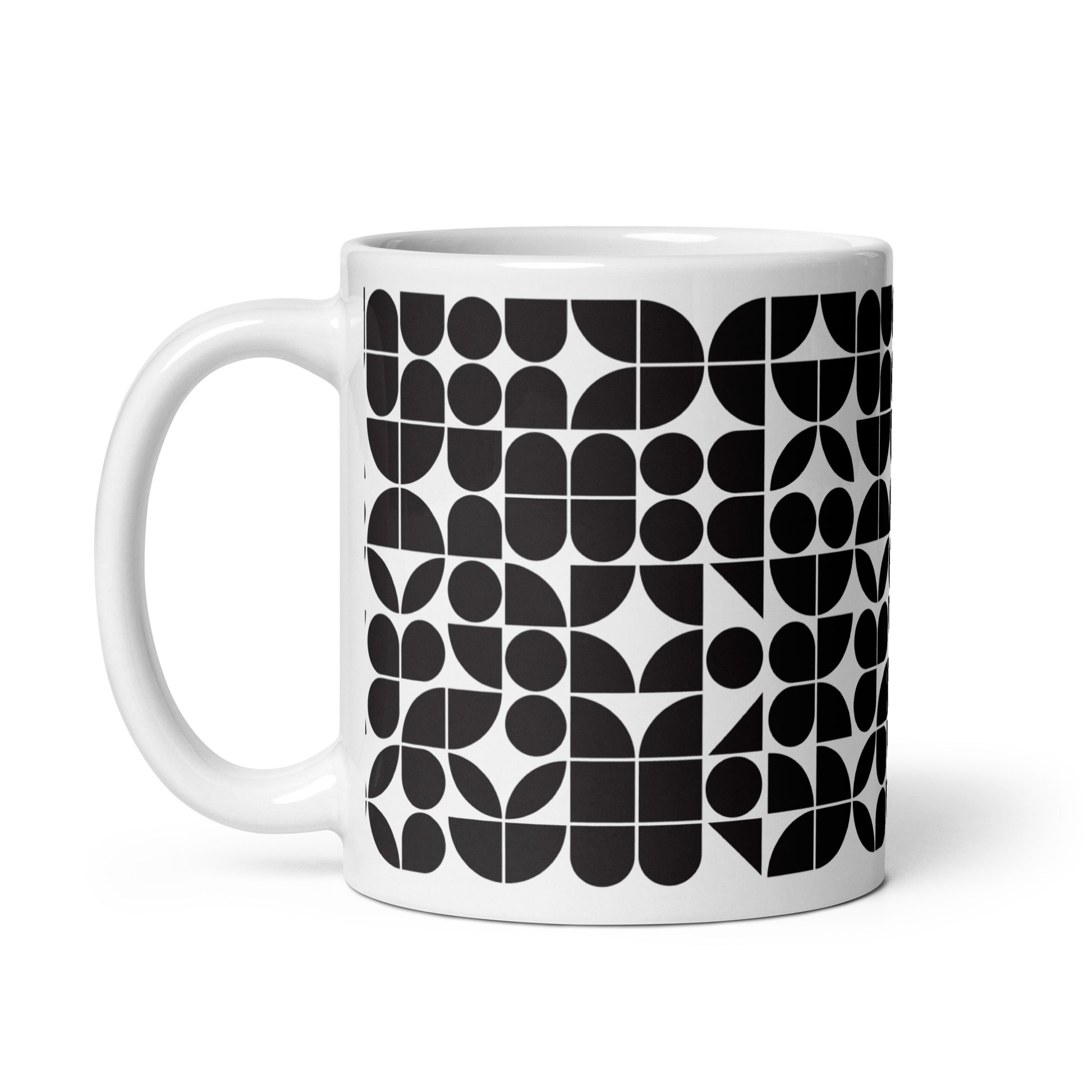 Mauderno Lens ceramic coffee mug - 11 oz - handle on left
