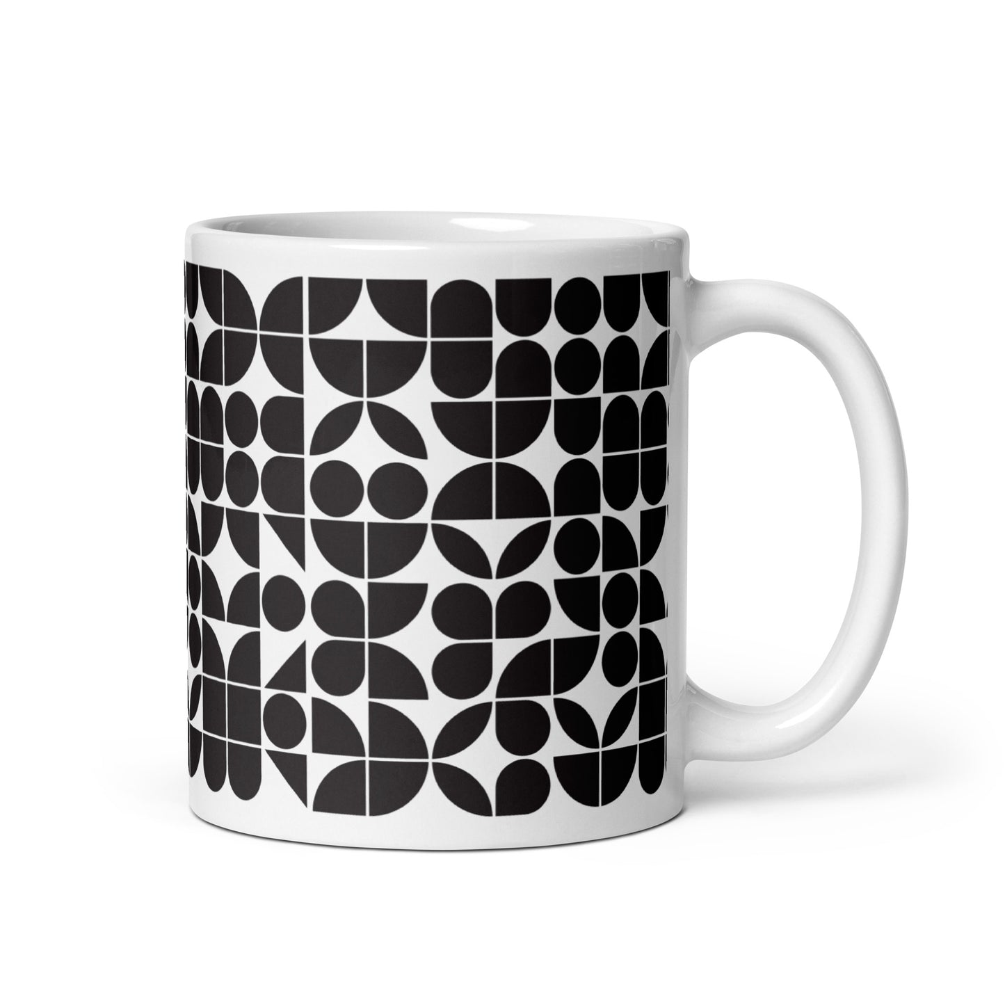 Mauderno Lens ceramic coffee mug - 11 oz - handle on right