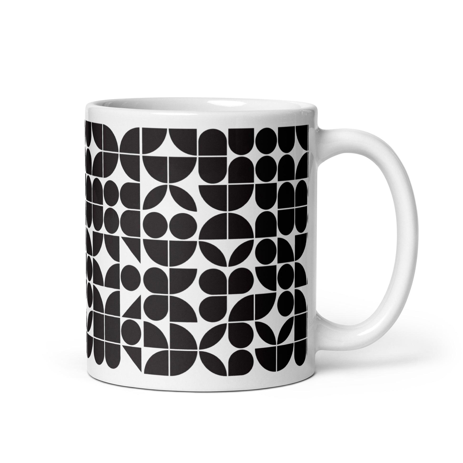Mauderno Lens ceramic coffee mug - 11 oz - handle on right